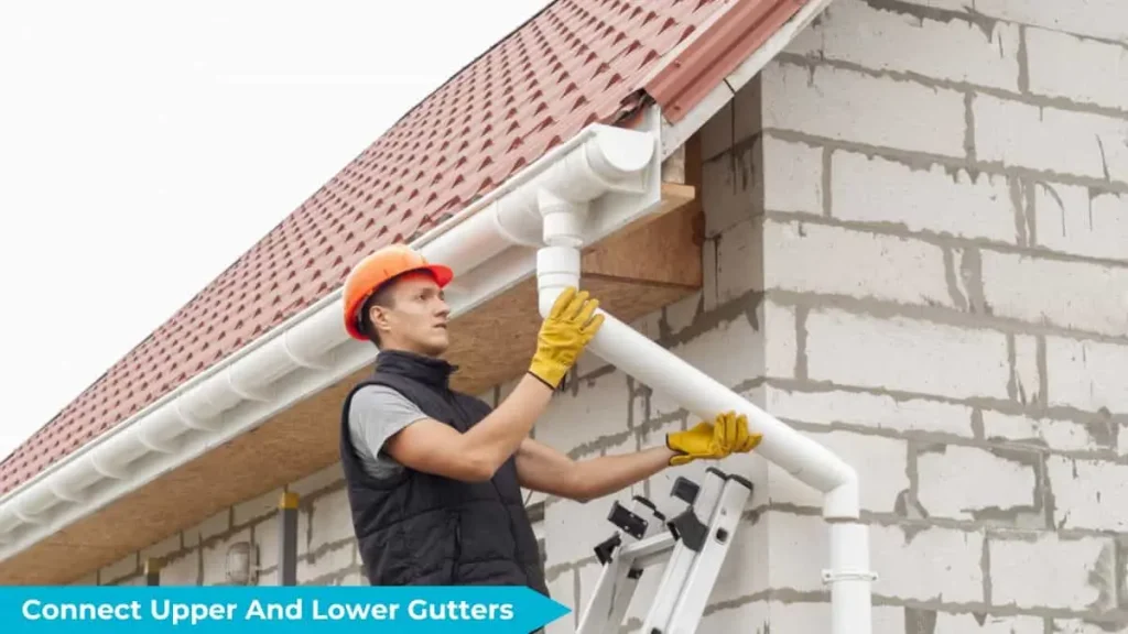 Professional Upper Gutter to Lower Gutter connection